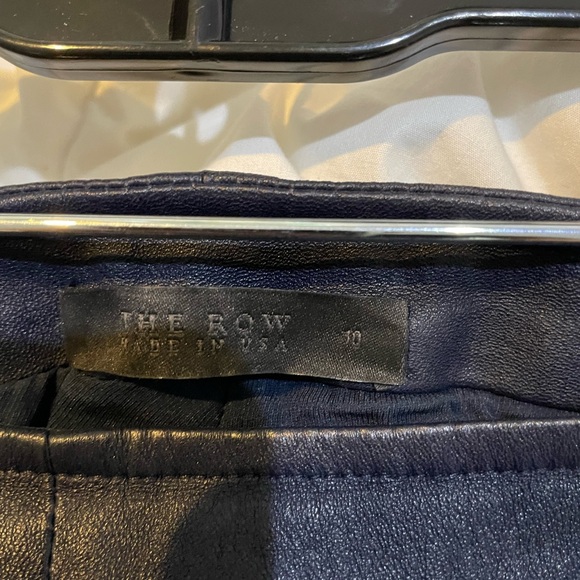 The row navy leather leggings zipper at ankle - Picture 3 of 7